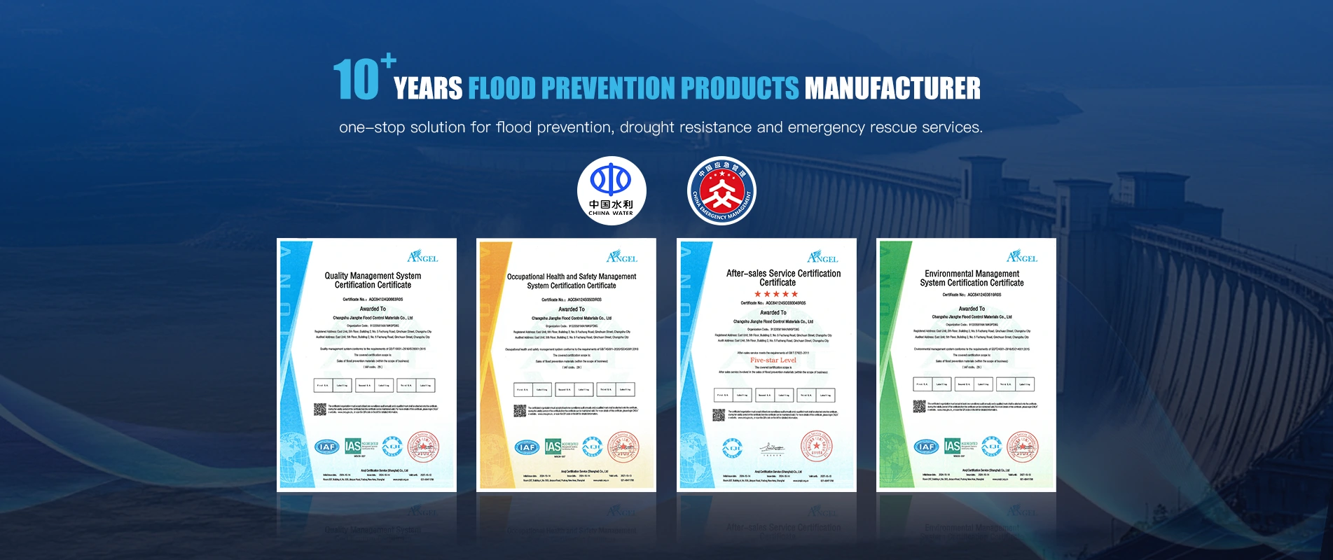 ISO 9001 နှင့် ISO 14001 လက်မှတ်များ
